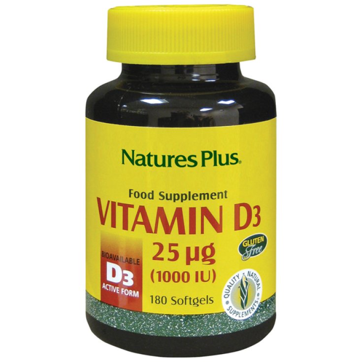 Vitamine D3 1000ui Natures Plus 180 Gélules