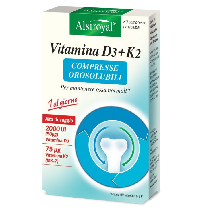 Vitamine D3 + K2 Alsiroyal® 30 Comprimés
