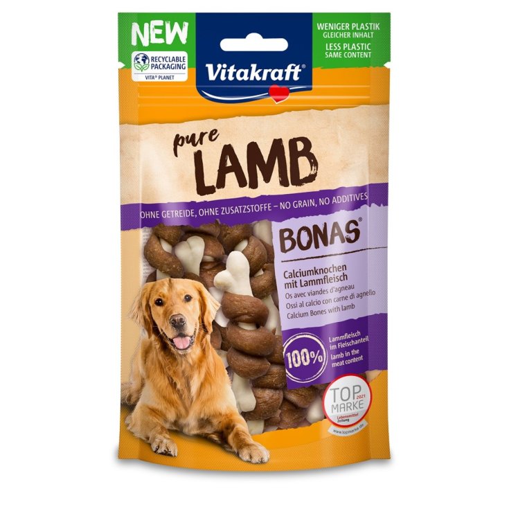 Snack pour chien avec os d'agneau Bonas et calcium