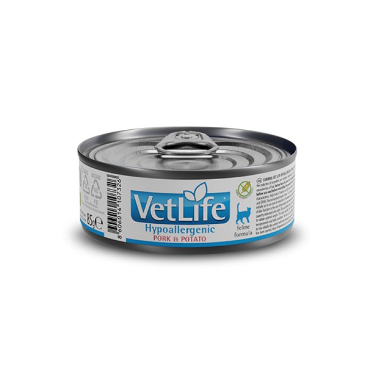 VET LIFE CAT HYPO PORC & POMME DE TERRE 85 GR