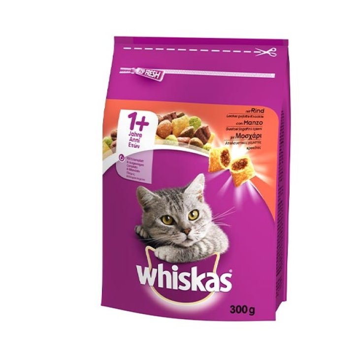 WHISKAS CROCC AU 1+ BOEUF 1,4KG