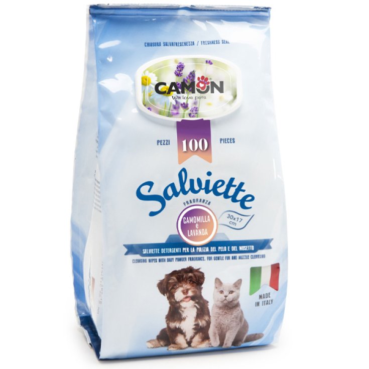 LINGETTES LAVANDE ET CAMOMILLE 100 PCS