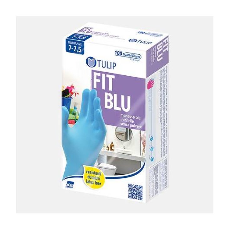 Gants Nitrile Bleu Taille S Tulipe 100 Pièces