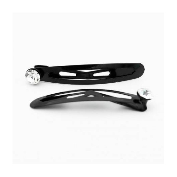 Barrette Ronde Strass Clic Clac Beauty Idea 2 Pièces Barrette Ronde Strass Clic Clac Beauty Idea 2 Pièces