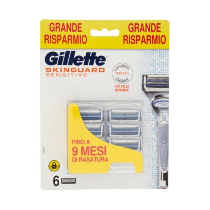 GILLETTE SKINGGUARD LAMES SENS X6PCS