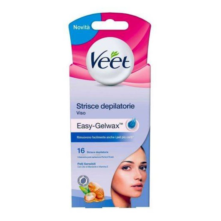 VEET Bandes dépilatoires visage peau sensible 16 pièces
