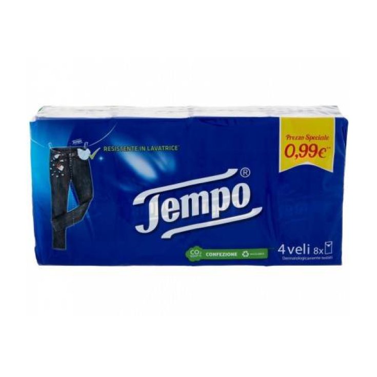 MOUCHOIRS TEMPO 4 PLIS 8 PCS