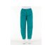 PANTALON EN COTON VERT XS