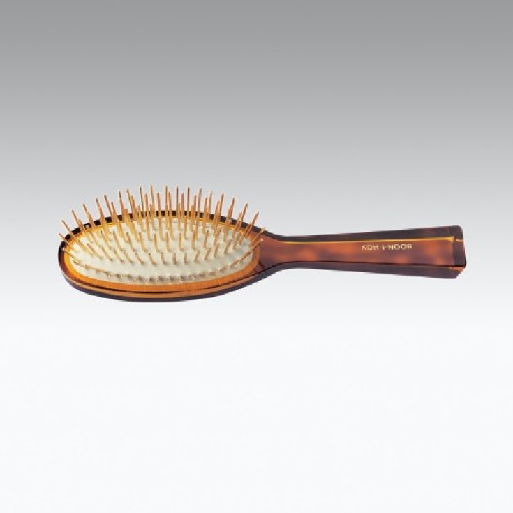 Koh-I-Noor Grande Brosse Pneumatique Tortue Ovale Jaspè Picchi Oro COD 109G