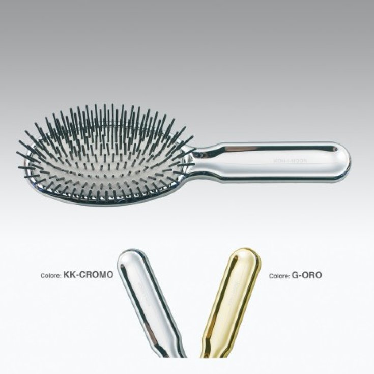 Koh-I-Noor Grande Brosse Pneumatique Ovale Avec Pointes Cylindriques En Plastique Couleur Chrome COD 7110KK