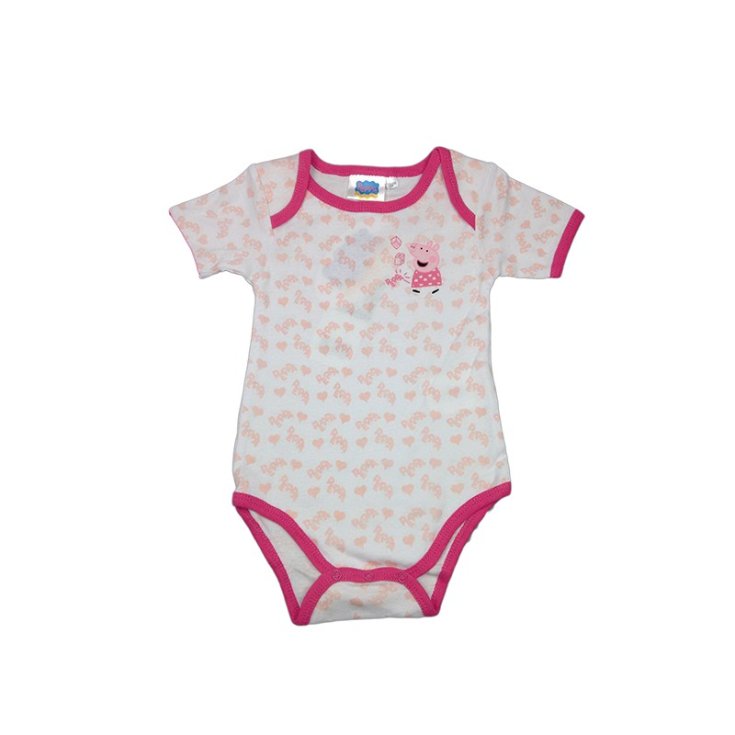 Bodino sous-vêtement bébé fille demi-manche Peppa Pig fuchsia 3 m