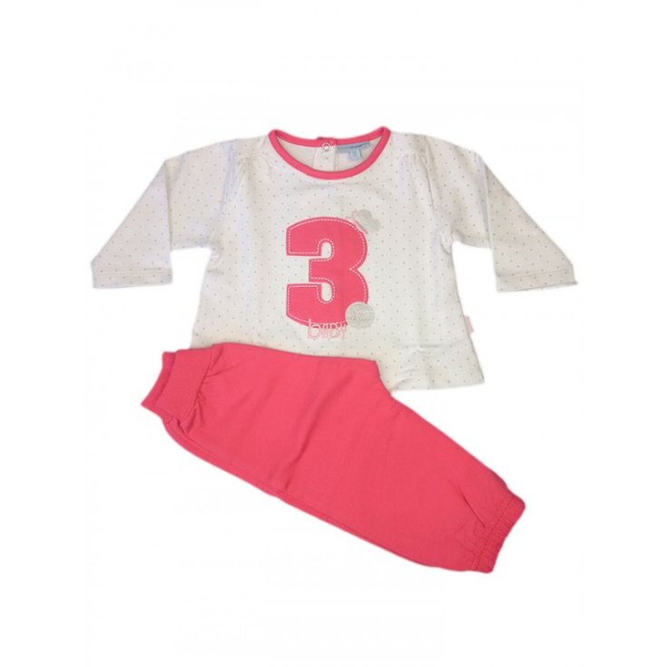 Ensemble 2pcs costume, t-shirt et pantalon pour nouveau-né garçon Yatsi rose fuchsia 6 m