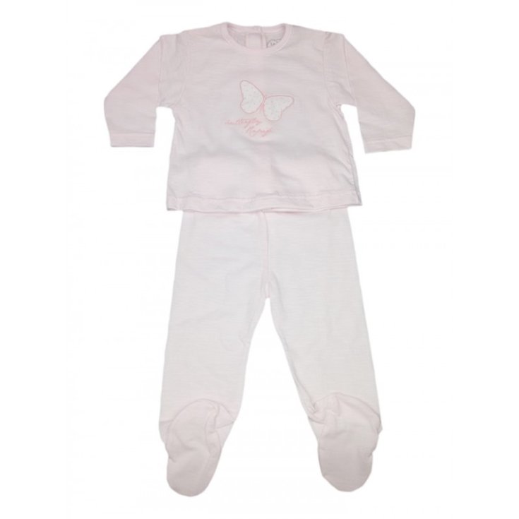 Ensemble 2pcs t-shirt et guêtre rose bébé fille Rapife 1 m