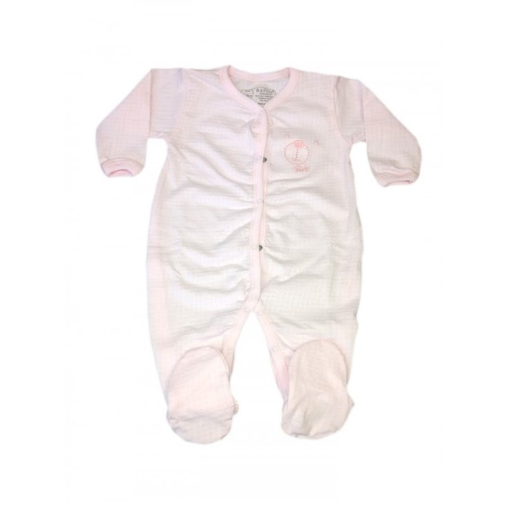 Grenouillère bébé fille en coton rose Rapife 6 m