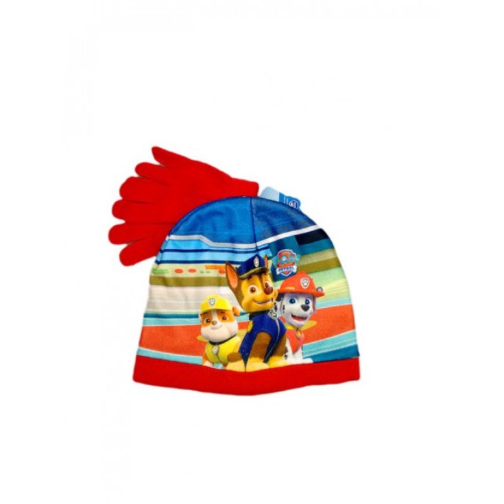 Set 2pcs bonnet bonnet gants bébé garçon Paw Patrol rouge taille 54