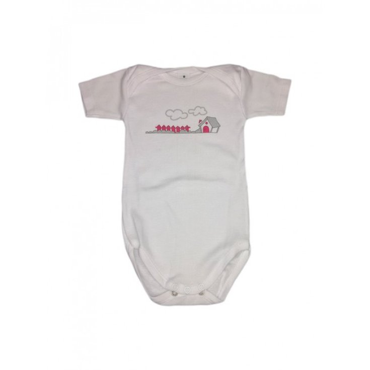 Body bébé bébé fille demi manche Rapife blanc rose 12 m