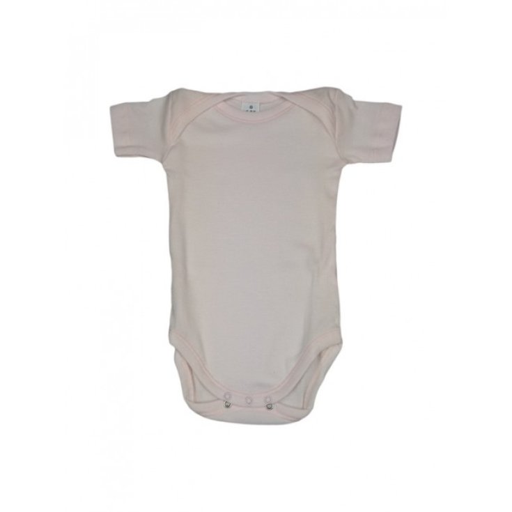 Sous-vêtement body manches courtes bébé fille Rapife rose 3 m