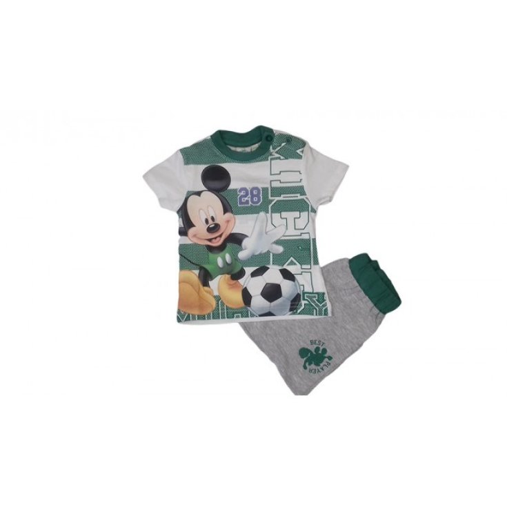 Combinaison 2pcs en coton pour nouveau-né Disney bébé Mickey vert gris 3 - 6 mois