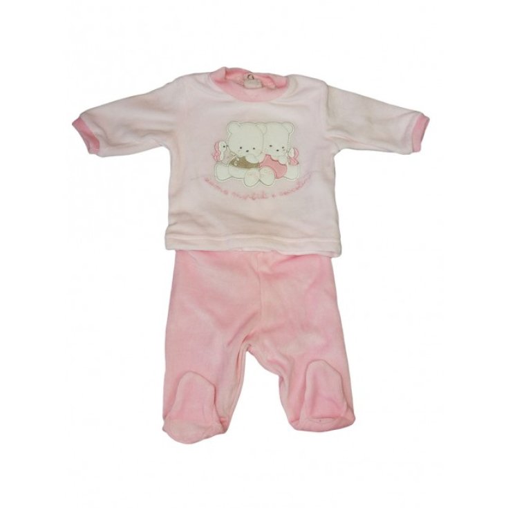 Lot complet 2pcs chenille bébé fille Ellepi rose 1 m