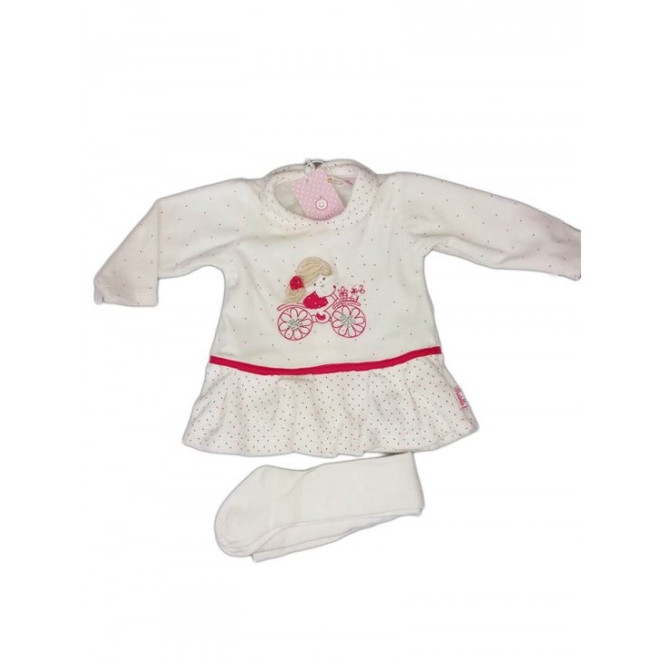 Robe robe chenille robe bébé fille Pastel crème 6 - 9 mois