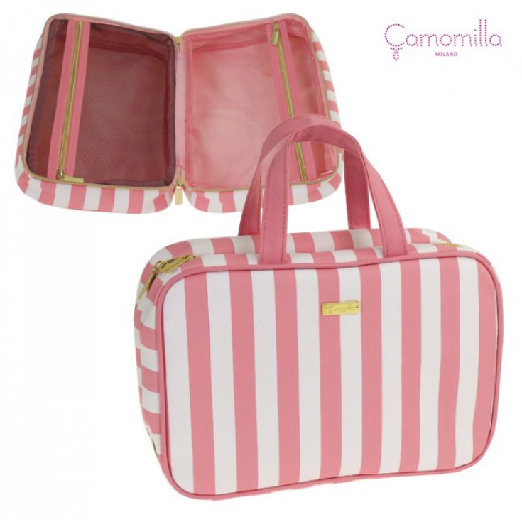 Camomilla Travel Beauty Bag Rayures Rose Réf.27839