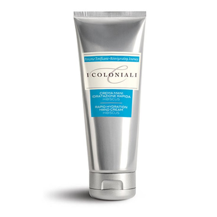I Coloniali La Via dei Venti CHEMINEMENT TONIQUE - Hibiscus Crème Hydratante Rapide pour les Mains 50 ml