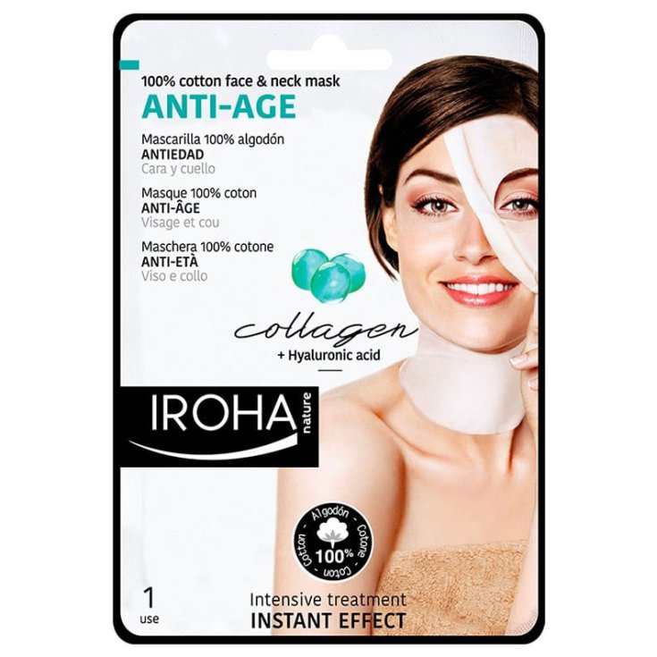 Iroha Nature Coton Anti Age Visage Et Cou Collagène 1 Unité