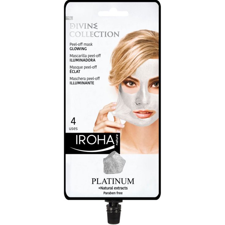 Iroha Nature Platinum Masque Peel Off Illuminateur 4 Utilisations