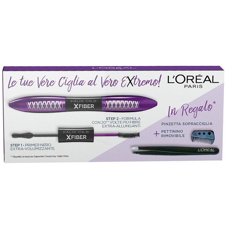 L OREAL MASC SUP.X FIBRE + PINCE