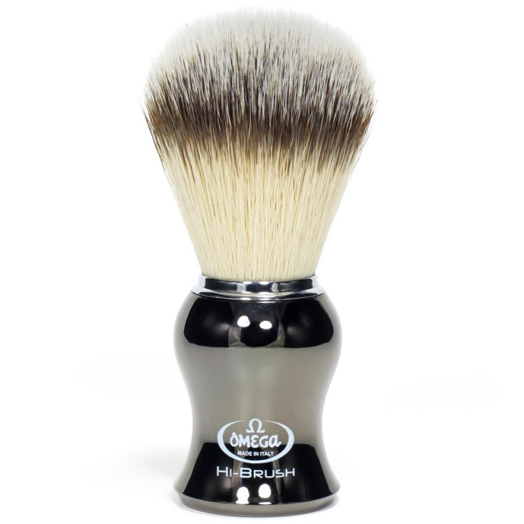 Blaireau de Rasage Omega en Fibre Synthétique HI BRUSH Gunmetal Art. 46276 Blaireau de Rasage Omega en Fibre Synthétique HI BRUSH Gunmetal Art. 46276