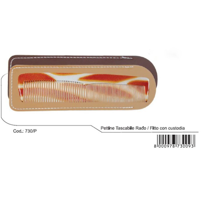 Peigne de poche supérieur Guenzani avec étui art.730P