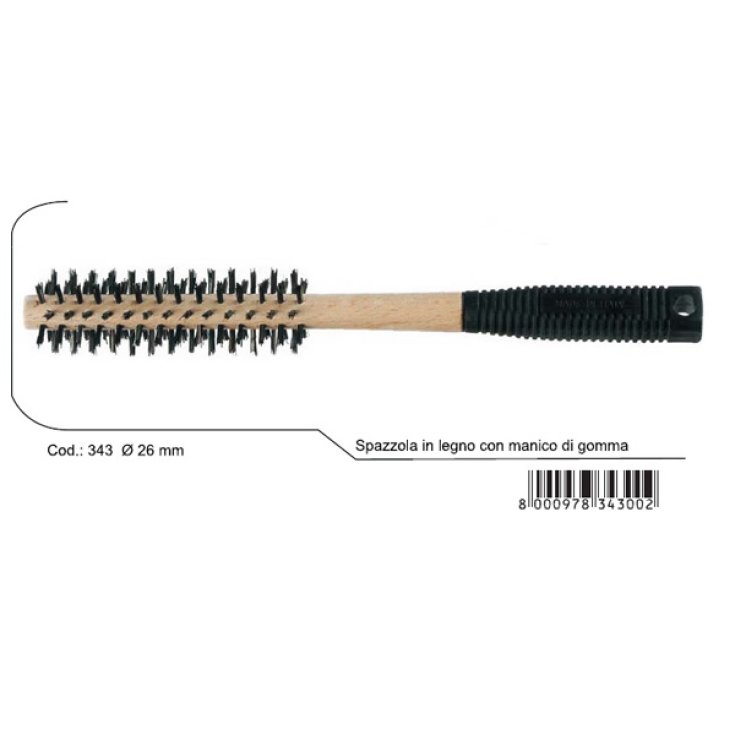 Brosse à bois supérieure Guenzani avec manche en caoutchouc art.343