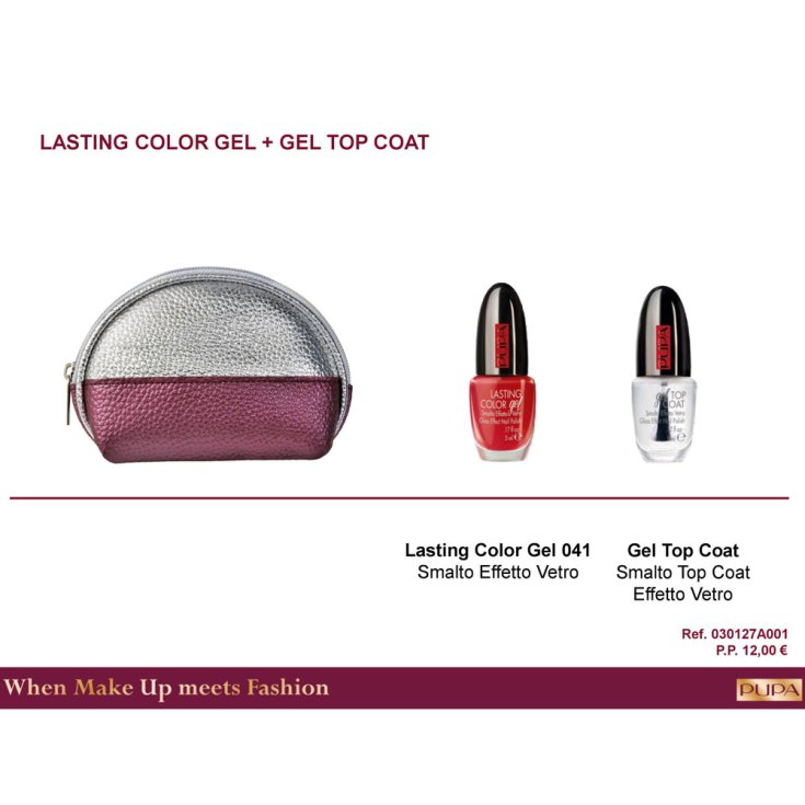 Coffret 2018 Pupa Kit Lasting Color Gel & Top Coat Gel Réf 0808