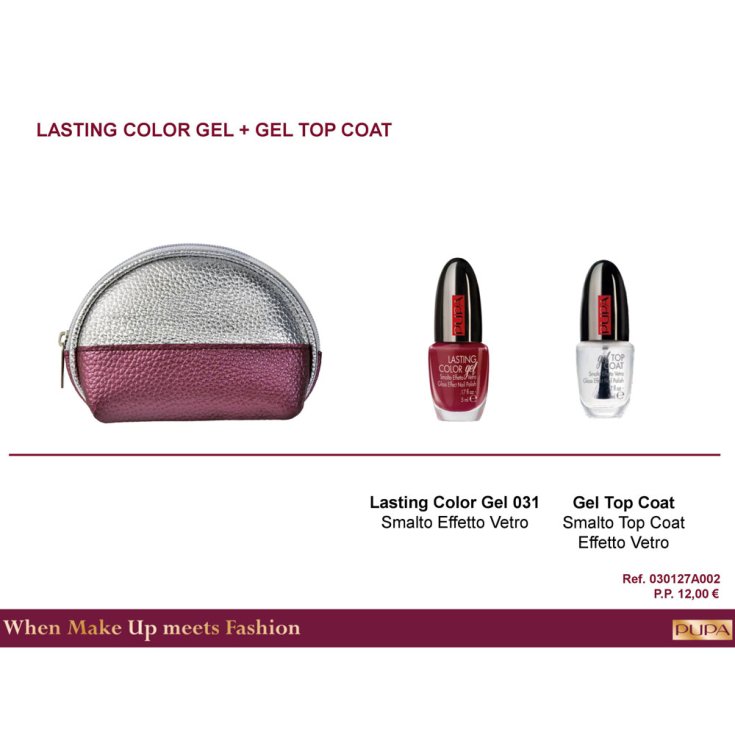 Coffret 2018 Pupa Kit Lasting Color Gel & Top Coat Gel Réf 0815