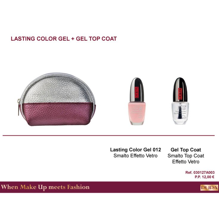 Coffret 2018 Pupa Kit Lasting Color Gel & Top Coat Gel Réf 0822