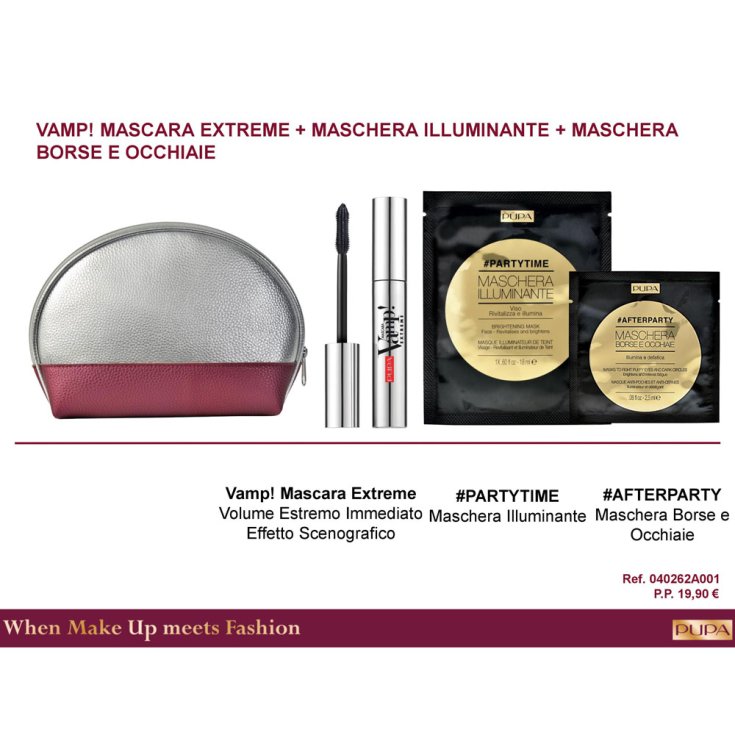 Coffret Pupa Kit Vamp 2018 ! Mascara Extrême & Masque Illuminateur & Sachets Masque et Cernes Réf.0686