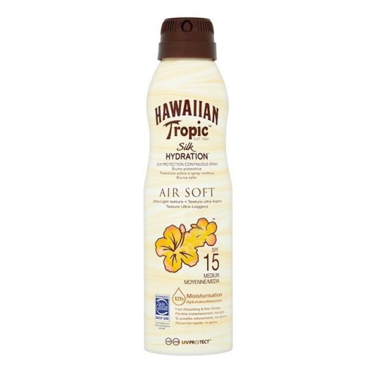 Hawaiian Tropic Silk Hydration Air Soft Solaire Protection A Spray Continu Spf15 177 ml