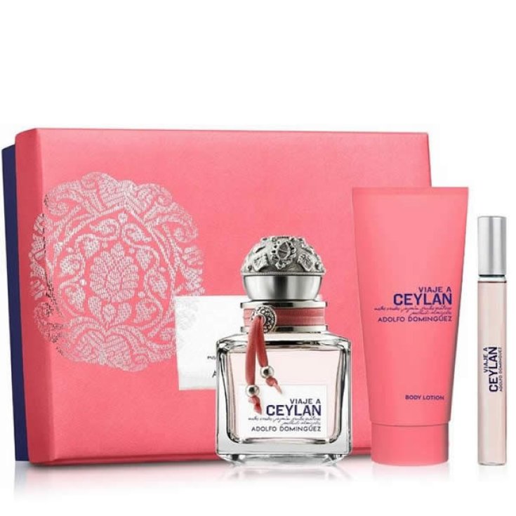 Adolfo Dominguez Viaje A Ceylan Eau De Toilette Vaporisateur 100 ml Coffret 3 Pièces