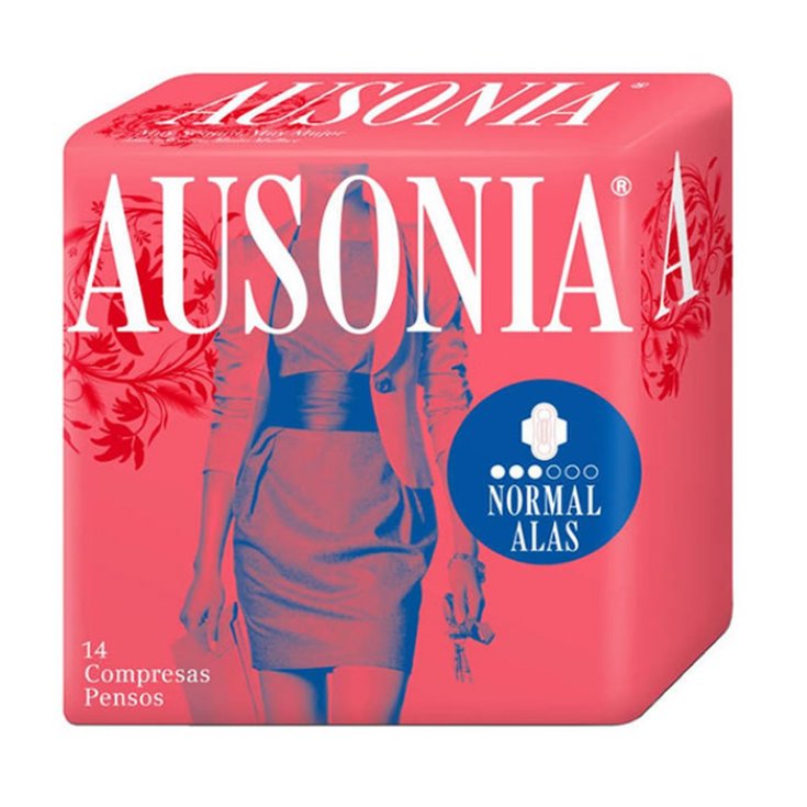Ausonia Normal With Wings Serviettes Hygiéniques 14 Unités