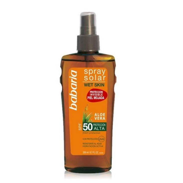 Babaria Spray Solaire Peau Mouillée Spf50 200 ml