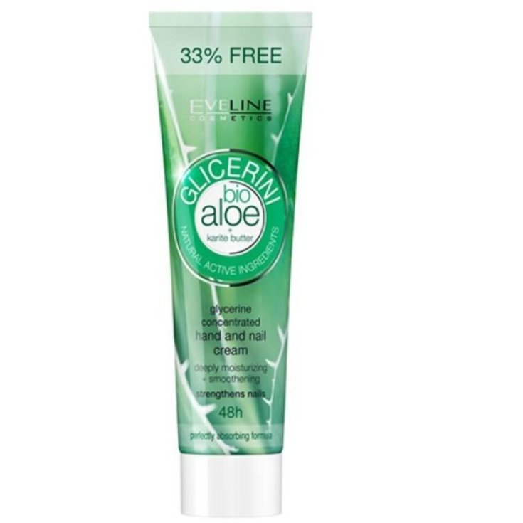 Eveline Glycérine Crème Mains Et Ongles Aloès Bio Et Beurre De Karité 100 ml