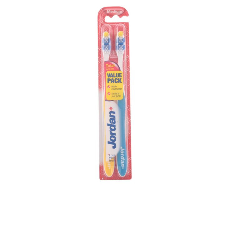 Jordan Total Clean Brosse à Dents Medium 2 Unités