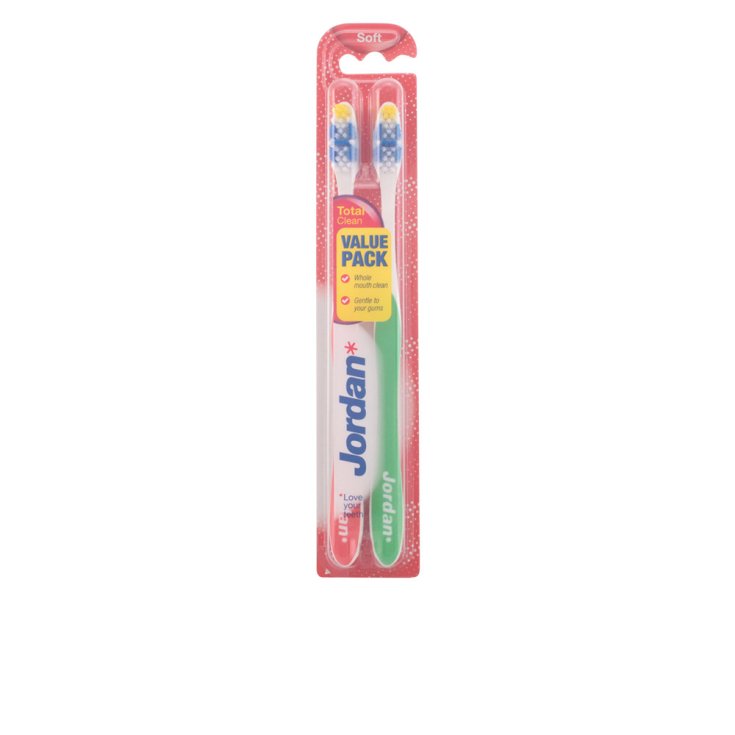 Jordan Total Clean Brosse à Dents Souple 2 Unités