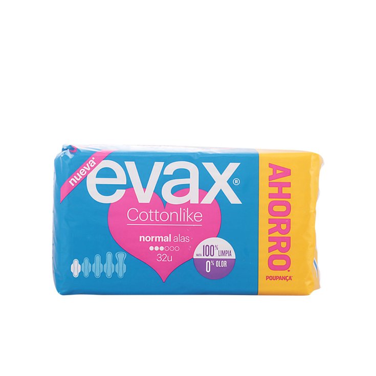 Evax Cottonlike Serviettes Hygiéniques Normales 32 Unités