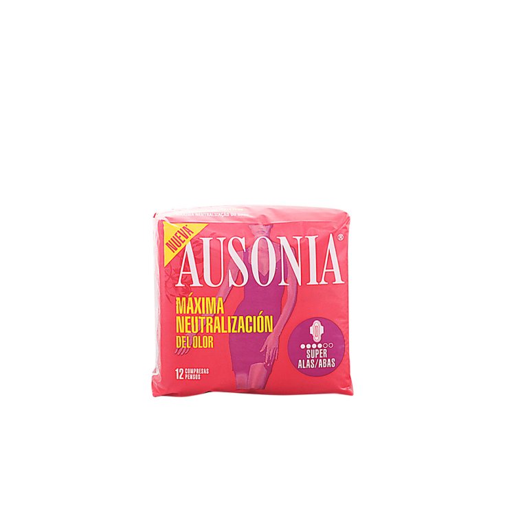Ausonia Super Plus Avec Ailes Serviettes Hygiéniques 12 Unités Ausonia Super Plus Avec Ailes Serviettes Hygiéniques 12 Unités
