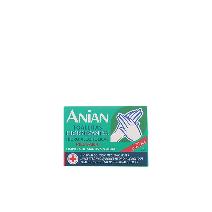 Anian Hidro Lingettes Hygiéniques Alcoolisées 10 Unités
