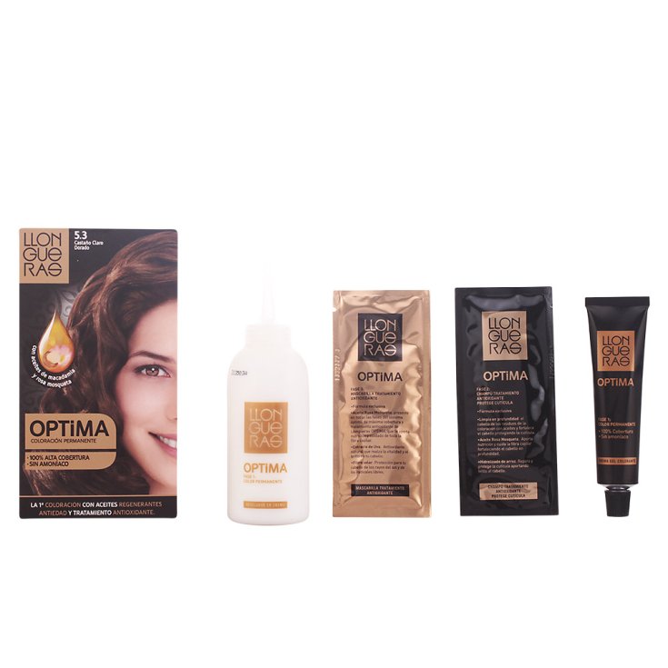 Llongueras Optima Coloration Permanente Sans Ammoniaque 5.3 Châtain Clair Doré