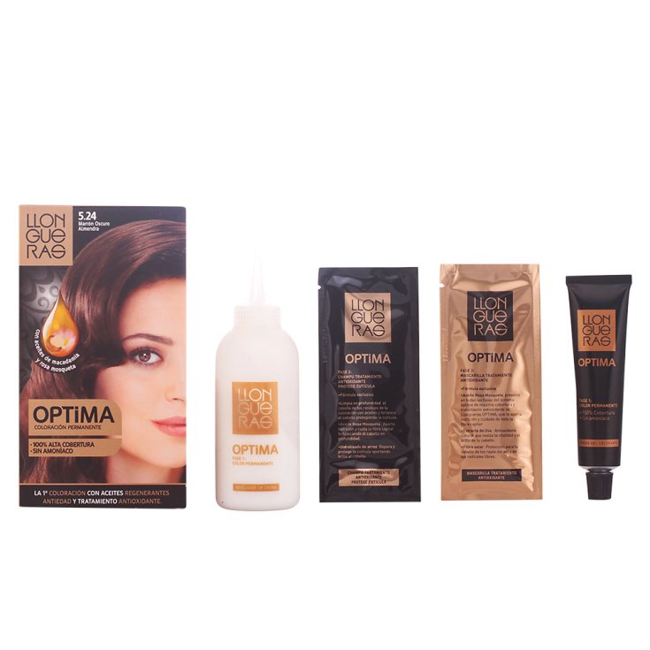 Llongueras Optima Coloration Permanente Sans Ammoniaque 5.24 Amande Brun Foncé