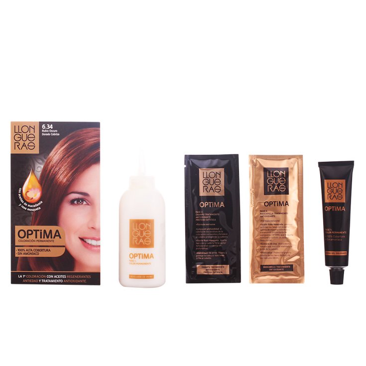 Llongueras Optima Coloration Permanente Sans Ammoniaque 6.34 Blond Foncé Cuivré Doré