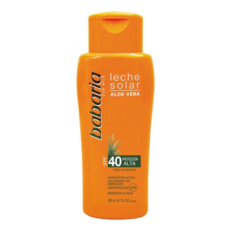 Babaria Aloe Vera Lait Solaire Spf40 200 ml